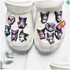 Cartoon Accessories Anime Charms Wholesale Childhood Memories Kuromi Melody Collection Funny Gift Shoe Pvc Decoration Buckle Soft Rubb Dhpza
