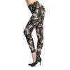 Women's Leggings YSDNCHI Fashion Floral Printing Women High Waist Leggin Stretch Elastic Pencil Pants Slim Female Bottoms Push Up Pant