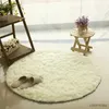 Carpets Modern Plush Round Carpet For Living Room Bedroom Fluffy Soft Solid Color Area Rugs Balcony Floor Mats Camping Tent Mat White