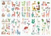 tatoeages gekleurde tekening stickers 10 stuks cartoon alpaca tattoo stickers waterdicht schattig dier diy arm dij hand tijdelijke tattoo sticker voor kinderenL231128