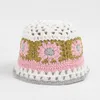 Stingy Brim Hats Korean Japan Niche Design Cotton Sticked Crochet Bucket Fisherman Women's Sweet Handmade Hollow Basin Beanie 230427