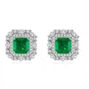 Dangle Earrings 925 Fashion High Grade Emerald 7 Ear Studs With Full Diamond Stud Jewelry Set Around For Women Amazon