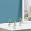 Vases 3pcs Mini Bucket Tiny House Accessories Miniature Flowers Desktop Decor