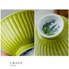 Teaware 100ml 순수 수제 난초 세라믹 차 Tureen Sophora Green Chrysanthemum Petal 덮개 보울 차 마커 가이완 쿵푸 티 세트