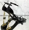2023 High-heeled sandals Luxury designer shoes Paris dress Fashion classic Ladies 10cm 8cm high heels black gold wedding
