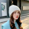 Beanie Skull Caps Angora Winter Hat For Womens Rabbit Fluffy Sticked Beanies Bonnet Kvinnlig mjuk varma skidskalle 230729