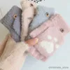 Children's Mittens New Women Warm Gloves Fashion Girls Plush Mittens Soft Plush Short Fingerless Half Finger Winter Gloves