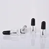 2ml Square Glass Mini Bottle With Brush Empty Clear Nail Art Polish Containers Clear Glass Glue Bottle For Sample Bcpmt