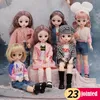 Куклы 16 BJD с модной одеждой 5D Eyes 23 Ball Coalted 30 Sm Doll Soft Wig Plastic Body Head Full Set Kid Toys For Girl Gift 230427