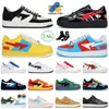 2023 Baped SK8 Sta Designer Scarpe da corsa Bapestar Uomo Donna Scarpe da ginnastica Nero Bianco Pelle di squalo verniciata Blu Rosso Beige Nero Pelle scamosciata Venoms Bapestas Scarpe da ginnastica all'aperto