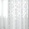 Cortina de cortina de estilo europeu moderno Jacquard tule tule pura cortinas de voz para sala de estar para jantar de luxo de luxo cortina personalizada