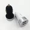 Frosted Car Charger Dual 2 Port USB Charger Adapter för 12V Power 2.1A USB Car Charger för all mobiltelefon