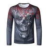 Herren-T-Shirts 2023 3D-Digitaldruck Halloween-Serie Horror-Thema Langarm-T-Shirt mit Rundhalsausschnitt T02