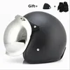 Motorcykelhjältar Öppna ansiktshjälm motocross capacete de cascos para casque moto tillbehör atv matt svart