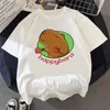 T-shirt féminin Kaus Pakaian Capybara Lucu Wanita Atasan Anime Kasual 2023 Grafis Manga 230427