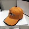 Boll Caps Baseball Cap Designers Hats Luxurys Letter Sportstil Travel Running Wear Hat Djur Temperament Versatile Bag and Box Dhalz