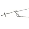 Hanger Kettingen Mode Roestvrij Stalen Ketting Voor Vrouw Persoonlijkheid Infinity Cross Veelzijdige Eenvoudige Stijl