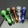 Pipas de vidrio Fabricación para fumar Cachimba soplada a mano Pipa de vidrio con ruedas de colores