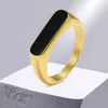 Wedding Rings Vnox Bar Signet Ring for Women Men Stainless Steel Geometric Top Finger Band Cool Unisex Jewelry 231128