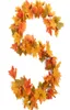 Dekoracyjne kwiaty wieńce sztuczne S Garland Fałszywe dynia jesienna klon liści winorośl na Boże Narodzenie Halloween na Święto Dziękczynienia Pojeżdżać 2208276365450