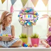 Decorative Flowers Easter Wreath Spring Decoration 13.8in Door With Pastel Indoor Pastoral Style For Front