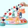 Rattles Mobiles QWZ Baby RattlesNake Game Mat Education Puzzle Mattor med pianotangentbord Lycra Musik Barngym Croting Aktivitet Mattleksak 230427