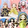 Dolls Mini moda 16 cm Zabawki dziewczynki Ubierz się z uroczą piżamą maską do oczu ruchomie ruchome ciało dla dzieci prezent urodzinowy 230427