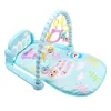 Spela mattor 3-i-1 baby game pad baby gym leksak mjuk ljus skallernake musik leksak baby utbildning leksak lek piano gym baby gåva 230427