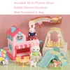 Doll House Acessórios menina Doll Rabbit Quarto de cozinha Doll House Mini Móveis Toy Play House Fily Girl Birthday Girt 230427