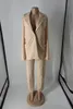 Tweedelige damesbroek, elegante werkkledingset voor dames, enkele knop, blazer, jas en kantoordame, pak, bijpassende sets, uniform 231128