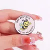 Bee Monkey Bear Goat Enamel Pins Custom PLEASE DON'T HONK Brooches Lapel Badges Cartoon Animal Jewelry Gift for Friends