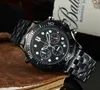 Montre pour hommes Nouvelles montres de luxe pour hommes Montre à quartz de travail à cadran de haute qualité Fonctions de marque supérieure Chronographe Horloge Ceinture en acier inoxydable Cadeaux de vacances pour hommes ome-24