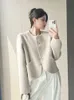 Men's Wool Blends Deeptown Elegant Short Coat Women Korean Luxury Solid Single Breasted Jackets Old Money Style Loose Outerwear Autumn Winter 231128