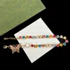Butterfly Color Diamond Jewelry Conjunto de luxuros Brincos de pulseira feminina Designers de colar de gem