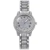 Orologi da polso Arrivi Moda Donna Orologi Strass Lega di acciaio Striscia Orologio al quarzo Orologio da polso per donna Orologi con