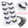 3 PCFalse Eyelashes SHIDISHANGPIN 3/5 Pairs Natural Long False Eyelashes Dramatic Fluffy 3D Mink Lashes Wispy Wholesale Eye Lashes Thick Soft Z0428