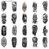 Tattoos Colored Drawing Stickers 20PcsSet Waterproof Temporary Fake Tattoo Sticker Water Transfer Decals Dark Skull Owl Tiger Wolf Cool Beauty Makeup Body ArtL231