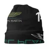 Bérets Aston Martins célèbre pilote de course Logo Skullies bonnets casquettes hiver chaud tricot chapeau rue adulte Bonnet chapeaux casquette de ski en plein air