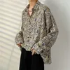 Casual Mens Designer Blouse Long Sleeved Shirt For Male Trendy Handsome Loose Fitting Leisure Versatile Lazy Floral Shirt Trend