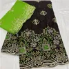 Fabric 5+2 Yard Dry Lace Fabric 2022 Latest Heavy Beaded Embroidery African 100% Cotton Swiss Voile Popular Dubai Style LX062301