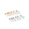 2-5mm Ab Colored Round Cubic Zircon Earring Studs Gold Plated Thin Rod Stainless Steel Twisted Ball Earbone Nail Stud Earrings Korean Version Puncture Earnail