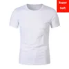 Mens Tshirts Man Summer Super Soft White T Shirts Män Kort ärm Modal Flexibel tshirt Färg Basic Casual Tee Shirt Tops 230428