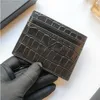 Модельер -дизайнерские женские держатели карт икра Croco Lambskin Mini Wallet Pure Color Подлинный кожа