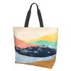 Shopping Bags Abstract Art Mountain Landscape Natural Aesthetic Contemporary Desert Canvas Tote Bag Bulk Large Shoulder Handbag