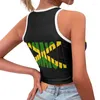 Women's Tanks Fashion Vest Tube Tops Flag Design Sleeveless Elastic Female Crop Top Casual Lady Sports Tank Streetwear