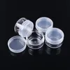 3 5 8 10 15 20 ML Clear Plastic Jar With PE Cap Cosmetic Cream Pot Container Makeup Eye Shadow Nails Powder Jewelry Bottle Rwukg