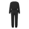 Running Sets Women 2 Piece Autumn Sportswear Outdoor Gym Workout Fitness Tracksuits Long Sleeve O-Neck Sweatshirts Joggers Pants