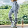 Spodnie damskie cyfrowe ćwiczenie druku Szybkie suszenie bodycon elastyczne legginsy sportowe fitness fitness wysoka talia push up