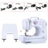 Maskiner 1 Set Mini Desktop Multiple Electric Sewing Machine Portable Hushållens handarbete Presser Foot Pedal Sew Thick Clothes 12 Stitch