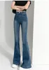 Jeans pour femmes printemps automne bureau dame mode décontracté grande taille marque femme femmes filles taille haute évasée